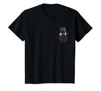 Pastor alemán en mi Bolsillo, Regalo de Pastor alemán Camiseta, Niños, Negro, 4 años