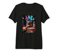 Pastor alemán Feliz Fiesta Cupcakes Camiseta Premium