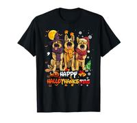 Pastor Alemán Feliz Hola Gracia Amante Perro Navidad Camiseta