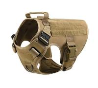 Pastor Alemán Golden Retriever Labrador Tactical Military Arness Chaleco De Trabajo Trabajo De Perros Arnés De Campamento para Perros Medianos Y Grandes,Marrón,Metro