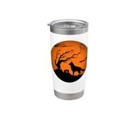 Pastor Alemán Halloween Vaso térmico de acero inoxidable de doble pared