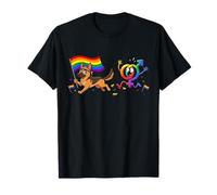 Pastor Alemán LGBT Arco Iris Lesbianas Orgullo Gay Mujeres Hombres Camiseta