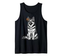 Pastor Alemán Mariposa Amante de los Perros Regalo Camiseta sin Mangas