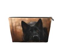 Pastor Alemán Negro Bokeh Otoño Alemán, Bolsa de artículos de tocador Bolsa de Maquillaje Bolsa de cosméticos Bolsa de artículos de tocador de Viaje portátil