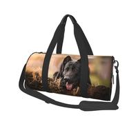 Pastor Alemán Negro Césped Bokeh Alemán, Bolsa de Viaje de Gran Capacidad, Bolso Redondo, Bolsa de Viaje Deportiva, Bolsa de Mano, Bolsa de Fitness