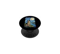 Pastor Alemán Noche Estrellada Aullido PopSockets PopGrip Adhesivo
