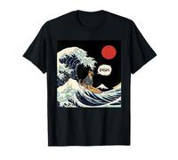 Pastor Alemán Ola Japonesa para Mujeres Niños Niños Niñas Bruh Camiseta