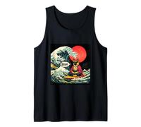 Pastor Alemán Ola Japonesa para Mujeres Niños Niños Niñas Bruh Camiseta sin Mangas