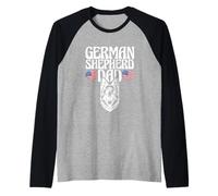 Pastor Alemán Perro Amante Padre Pastor Alemán Papá Camiseta Manga Raglan