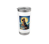Pastor alemán Perros japoneses Van Gogh Pastor alemán Vaso térmico de acero inoxidable de doble pared