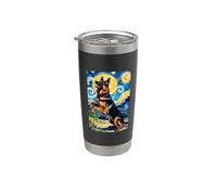 Pastor alemán Perros japoneses Van Gogh Pastor alemán Vaso térmico de acero inoxidable de doble pared