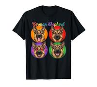 Pastor Alemán Perros Perros Padre Madre Retrato Camiseta