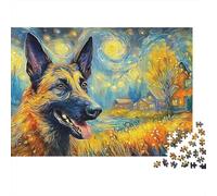 Pastor alemán Puzle 1000 Piezas - Reto para Mentes Inquietas, Encaje Preciso, Decoración, 52x38cm/1000pcs