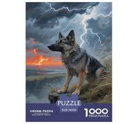 Pastor alemán Puzzle 1000 Piezas Adultos - Antiestrés, Regalo, Pensamiento 70x50cm/1000pcs