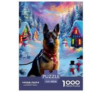 Pastor alemán Puzzle 1000 Piezas Entretenimiento Creativo Regalo Diversión Decoración del Rompecabezas Juguetes Desafiantes para Adultos Y Niños 38x26cm/1000pcs