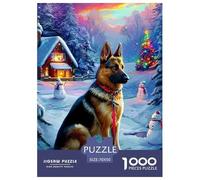 Pastor alemán Puzzle 1000 Piezas para Entretenimiento Creativo Regalo Diversión Obra De Arte Rompecabezas Juguetes Desafiantes para Adultos Y Niños 70x50cm/1000pcs