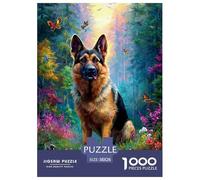 Pastor alemán Puzzle 1000 Piezas para Pasatiempo Creativo Clásicos Regalos Decoración del Rompecabezas Juguetes Desafiantes Adultos Y Niños A Partir De 12 Años 38x26cm/1000pcs