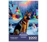 Pastor alemán Puzzle 1000 Piezas para Pasatiempo Creativo Clásicos Regalos Decoración del Rompecabezas Juguetes Desafiantes para Adultos Y Niños 52x38cm/1000pcs