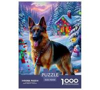Pastor alemán Puzzle 1000 Piezas Pasatiempo Creativo Clásicos Regalos Obra De Arte Rompecabezas Juguetes Desafiantes para Adultos Y Niños 70x50cm/1000pcs