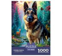 Pastor alemán Puzzle 1000 Piezas Pasatiempo Creativo Clásicos Regalos Obra De Arte Rompecabezas Juguetes Desafiantes Adultos Y Niños A Partir De 12 Años 38x26cm/1000pcs