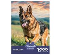 Pastor alemán Puzzle 1000 Piezas Perro Grande Rompecabezas Juego De Habilidad Familiar, Exclusivo De Amazon para Adultos Y Niños ≥12 Años 70x50cm/1000pcs