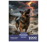 Pastor alemán Puzzles 1000 Piezas Un Desafiante Juguetes Resistentes A La Presión para Toda La Familia Regalos Familiares para Adultos Y Niños 70x50cm/1000pcs