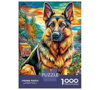 Pastor alemán Puzzles Entretenimiento Creativo Rompecabezas 1000 Piezas Obra De Arte De Juego De para Adultos Y Niños 52x38cm/1000pcs