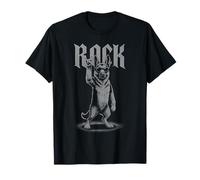 Pastor Alemán Rock Música Retro Vintage Perro Amante Camiseta