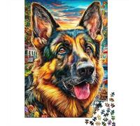 Pastor alemán Rompecabezas 1000 Pieza, Puzzle Difícilpara Adultos, Puzzle DIY para Juegos Familiares Rompecabezas 38x26cm/1000pcs