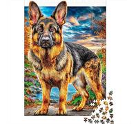 Pastor alemán Rompecabezas 1000 Piezas,Puzzle Difícil para La Familia - Tiempo De Calidad Y Diversión 52x38cm/1000pcs