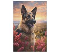 Pastor Alemán Rompecabezas Adultos 1000 Piezas de Madera Juguete De Puzzle Desafío Del Cerebro Para Niños, Inteligencia (78×53cm)