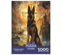 Pastor alemáns Puzzles Imposible,desafío for Adults Juego EduGatoivo 1000 Piezas Obra De Arte De Juego De para Adultos Y Niños Mayores De 12 Años 38x26cm/1000pcs