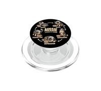 Pastor Australiano 5 etapas del Hambre Divertido Regalo para Amantes de los Perros PopSockets PopGrip para MagSafe