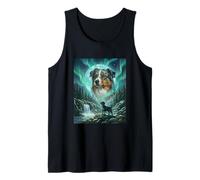 Pastor Australiano Aurora Borealis Northern Lights Dog Camiseta sin Mangas