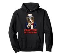 Pastor Australiano Australiano Australiano EE.UU. Divertido Retro Vintage 4 de Julio Sudadera con Capucha