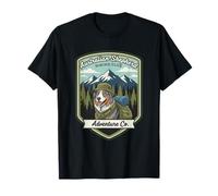 Pastor Australiano Club de Senderismo Vintage Aventura al Aire Libre Camiseta