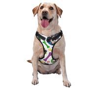 Pastor Australiano Colorido y juguetón,Arnés para Mascotas, arnés Reflectante Ajustable para Perros,S