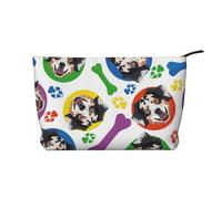 Pastor Australiano Colorido y juguetón,Neceser de Pana, Neceser de Maquillaje portátil, Neceser de Viaje