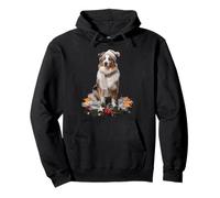 Pastor australiano con temática navideña de perro Sudadera con Capucha