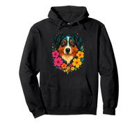 Pastor Australiano Floral Flores Primavera Verano Mascota Sudadera con Capucha