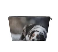 Pastor Australiano Invierno Blanco Nieve Perros Grises, Bolsa de artículos de tocador Bolsa de Maquillaje Bolsa de cosméticos Bolsa de artículos de tocador de Viaje portátil