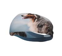 Pastor Australiano Montañas Aussie Mascotas Perros Cintas para el pelo para hombres Mujer Diadema para correr Diadema que absorbe el sudor Gimnasio