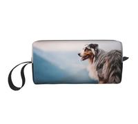 Pastor Australiano Montañas Aussie Pets Perros, Bolsa de Maquillaje Bolsa de cosméticos Bolsa de artículos de tocador de Viaje portátil Bolsa de Maquillaje