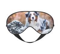 Pastor Australiano Nieve Invierno Hermosos Perros, Cubreojos completos Antifaz bloqueador de luz Antifaz para dormir Antifaz suave con los ojos vendados Noche