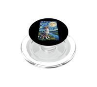 Pastor Australiano Noche Estrellada Aullido PopSockets PopGrip para MagSafe