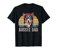 Pastor australiano papá amante de los perros colorido artístico australiano Camiseta