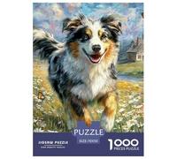 Pastor Australiano Rompecabezas De Papel para Adultos 1000 Piezas Perro Puzzle Colorido, Exclusivo De Amazon para Adultos Y Jóvenes 70x50cm/1000pcs