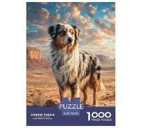 Pastor Australiano Rompecabezas De Papel para Adultos 1000 Piezas Perro Puzzle Colorido, Exclusivo De Amazon para Adultos Y Jóvenes 70x50cm/1000pcs