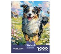 Pastor Australiano Rompecabezas De Papel para Adultos 1000 Piezas Perro Puzzle Colorido, Regalo para Adultos Y Niños ≥12 Años 70x50cm/1000pcs