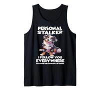 Pastor Australiano T Paseo dueño del Perro Pastor Camiseta sin Mangas